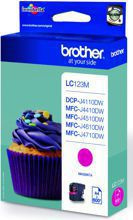 Tusz BROTHER LC123M  do DCP-J132, J152, J552, J752, J4110, MFC245, J470, J650, J870, J4410, J4510, J4610, J4710, J6520, J6720, J6920 - magenta