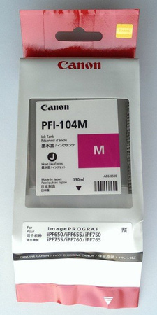 Tusz CANON PFI-104M, 3631B001 do iPF650, 655, 750, 755, 760, 765 - magenta