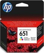 Tusz HP 651 kolorowy - HP C2P11AE ORYGINALNY do DeskJet Ink Advantage 5575, 5645, OfficeJet 202, 252