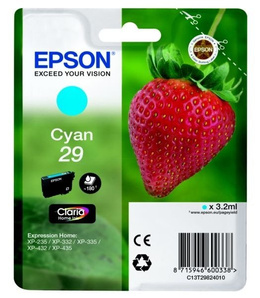 Oryginał Epson T2982, C13T29824012, 29 cyan, tusz do XP-235, 245, 332, 335, 342, 432, 435 - z multipaka