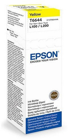 Tusz EPSON T6644 - C13T66444A do L100, L110, L120, L130, L132, L200, L210, L220, L222, L300, L310, L312, L350, L355, L362, L365, L366, L382, L386, L455, L456, L486, L550, L555, L565, L1300, L3050, L3060, L3070 - yellow